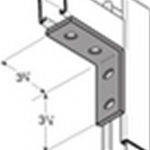 4-Hole 90 Degree Corner Angle 3 1/2 x 4 1/8 Galvanized
