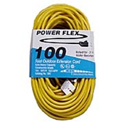 25' 12/3 Yellow Extension Cord