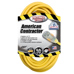 50' 12/3 Extension Cord Glo-Flex