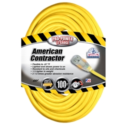 100' 12/3 Glo-Flex Extension Cord