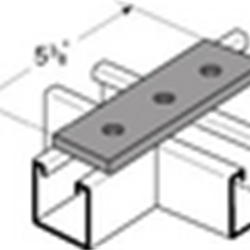 3-Hole Flat Splice Plate Galvanized